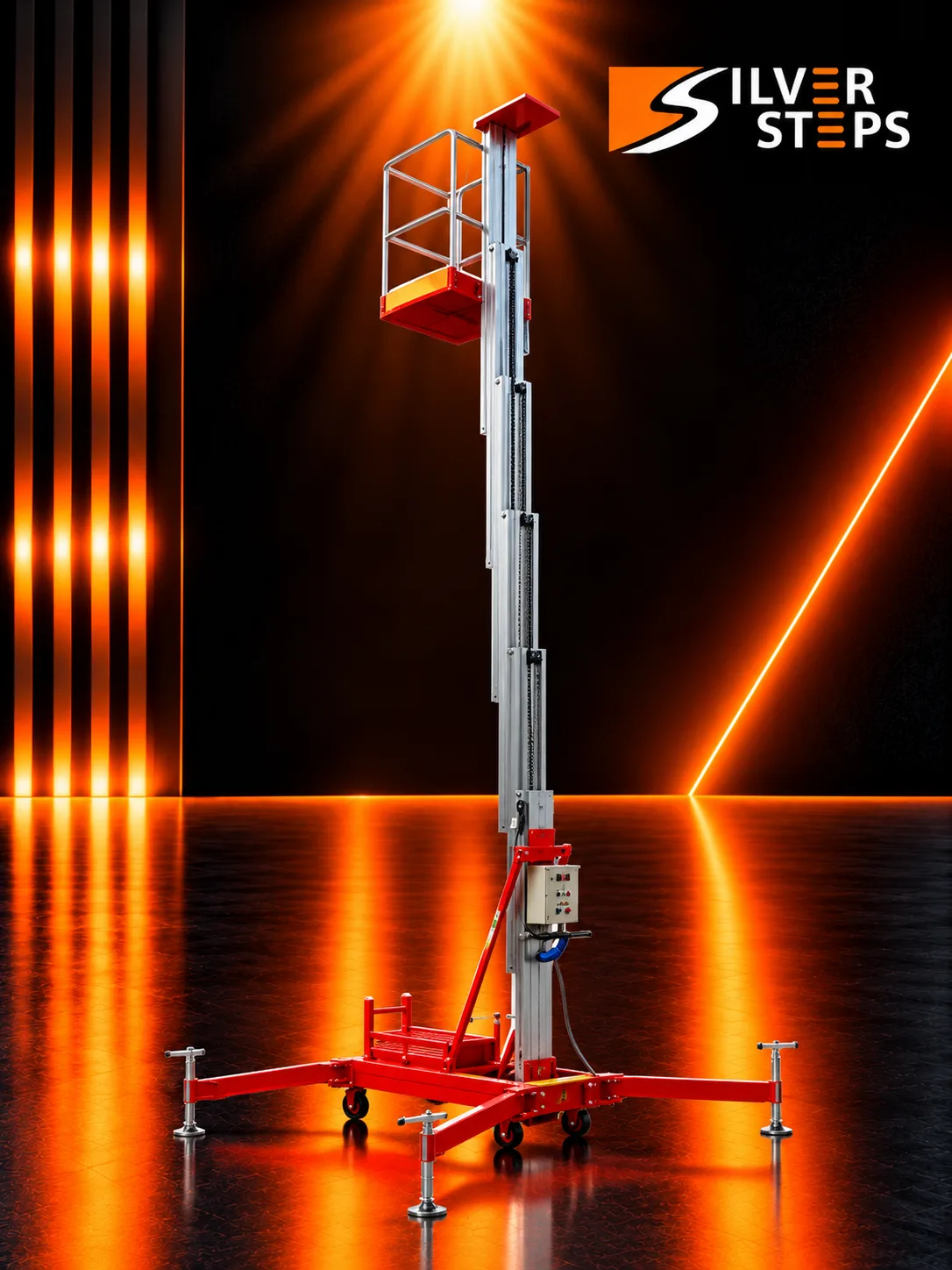 Silver Steps Aerial Platform - aluminium aerial platform