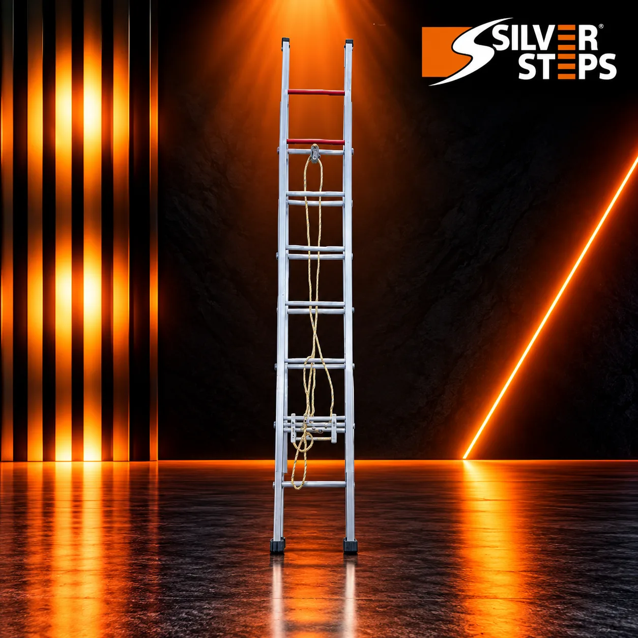 Silver Steps Heavy Duty FRP Extension Ladder