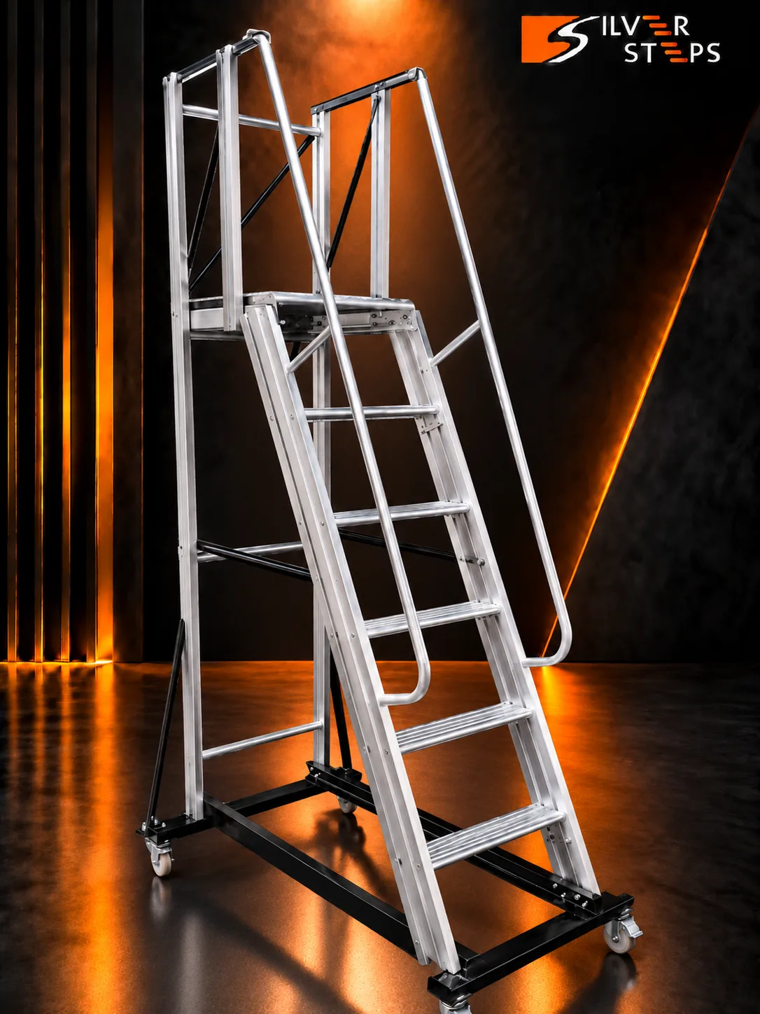 Industrial Mobile Platform Ladders by Silver Steps Mumbai