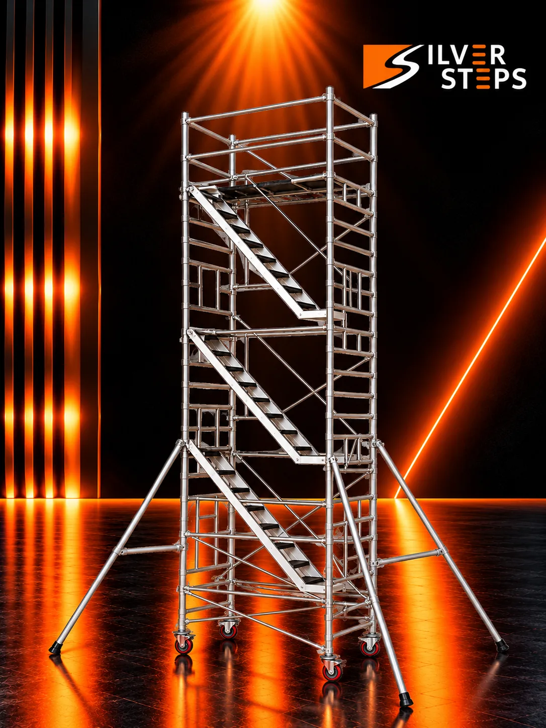 Silver Steps Stairway Model - aluminium scaffolding tower