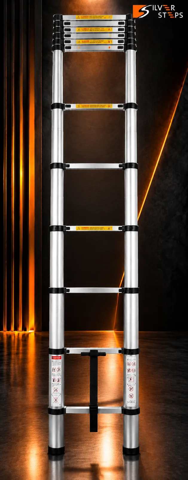 Silver Steps Telescopic Ladder for Professional Contractors
